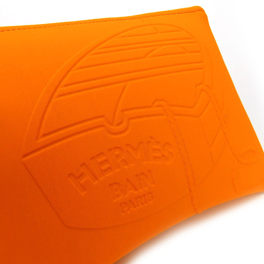 HERMES Pouch Polyurethane Orange Neovan Thalassa PM