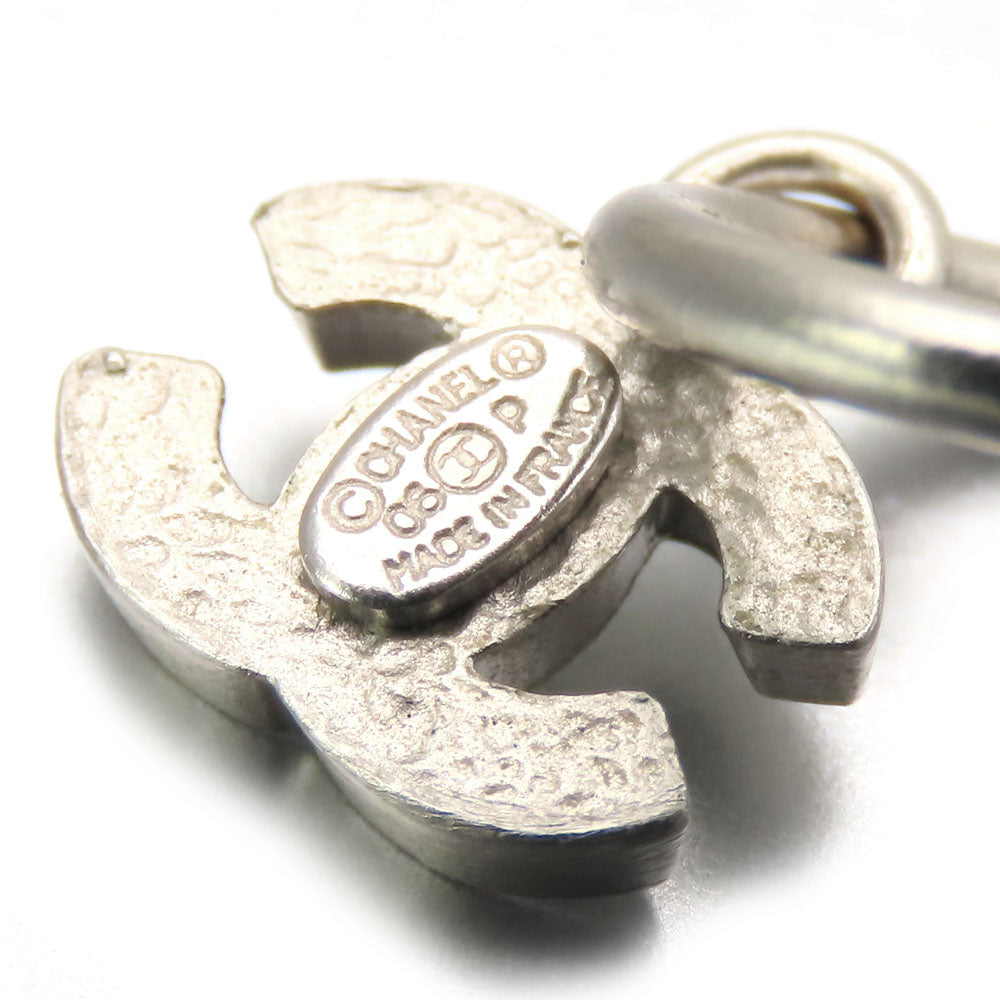 CHANEL Pierce metal white COCO Mark Women Used Authentic