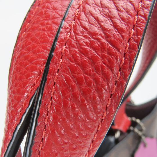 COACH Handbag C1527 Leather, PVC Brown Carryall Dempsey Women Used Authentic