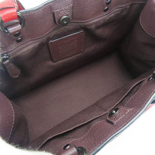 COACH Handbag C1527 Leather, PVC Brown Carryall Dempsey Women Used Authentic