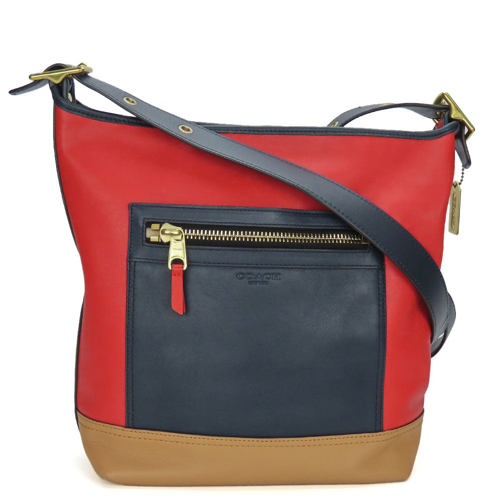 COACH Shoulder Bag 19995 leather multicolor Women Used Authentic