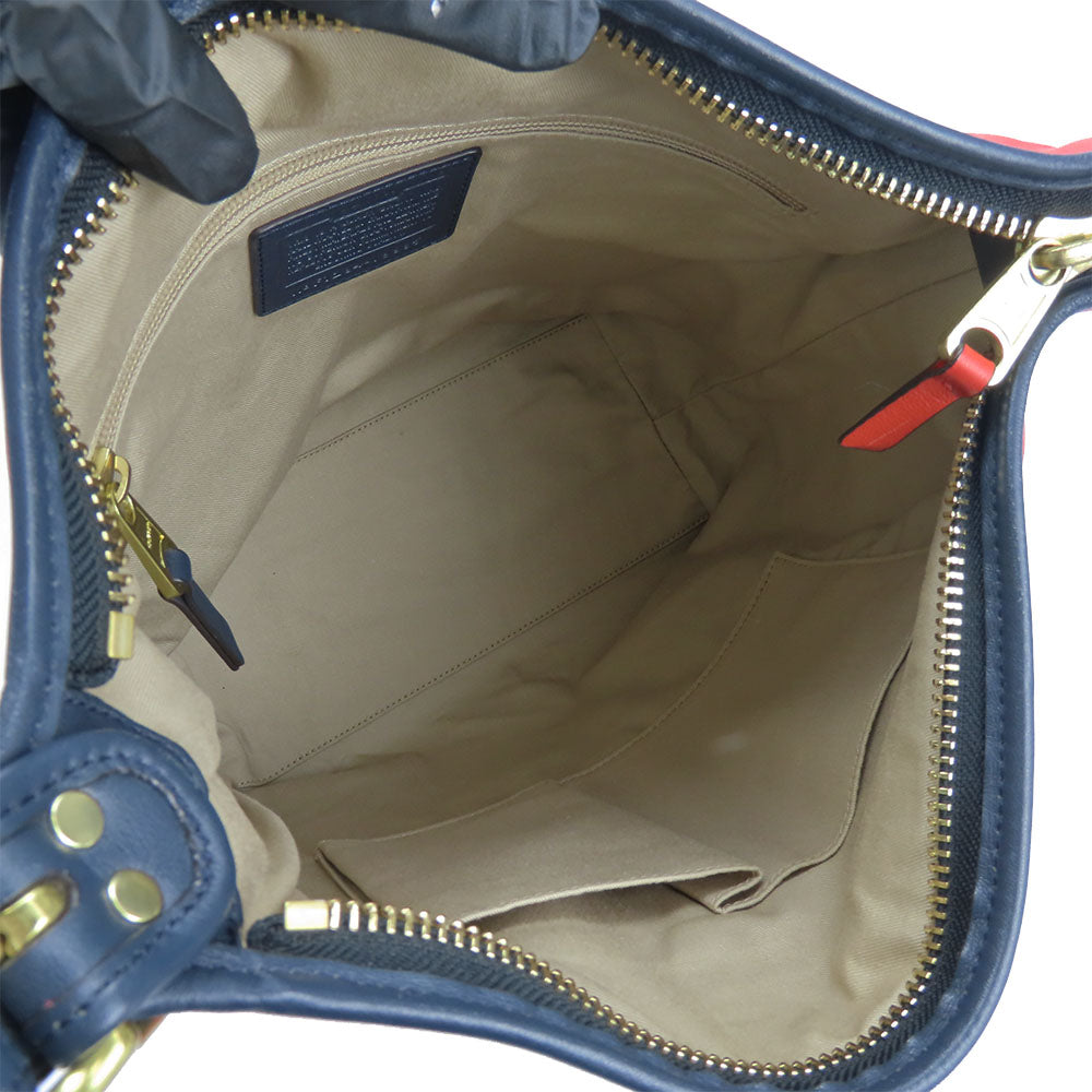 COACH Shoulder Bag 19995 leather multicolor Women Used Authentic