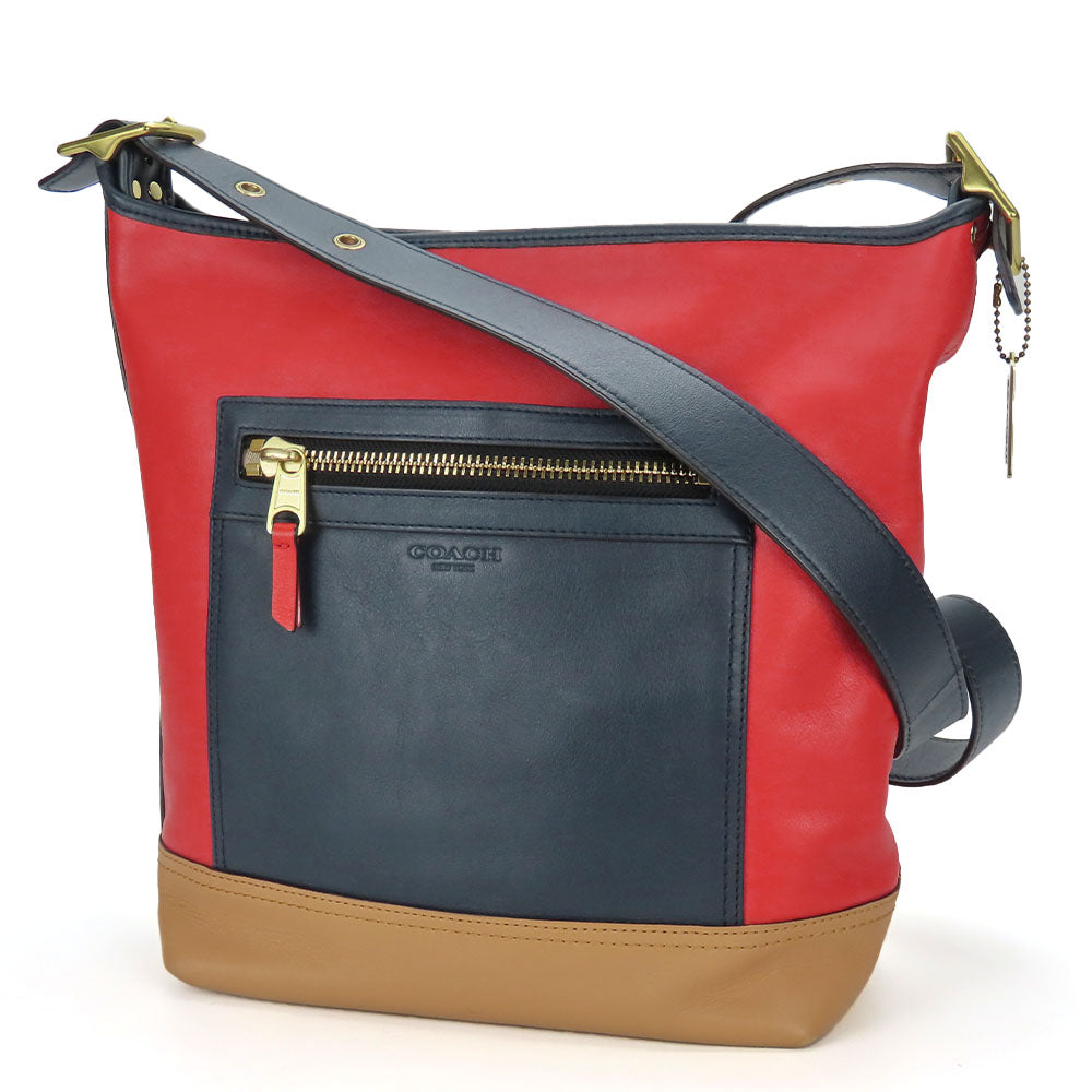 COACH Shoulder Bag 19995 leather multicolor Women Used Authentic