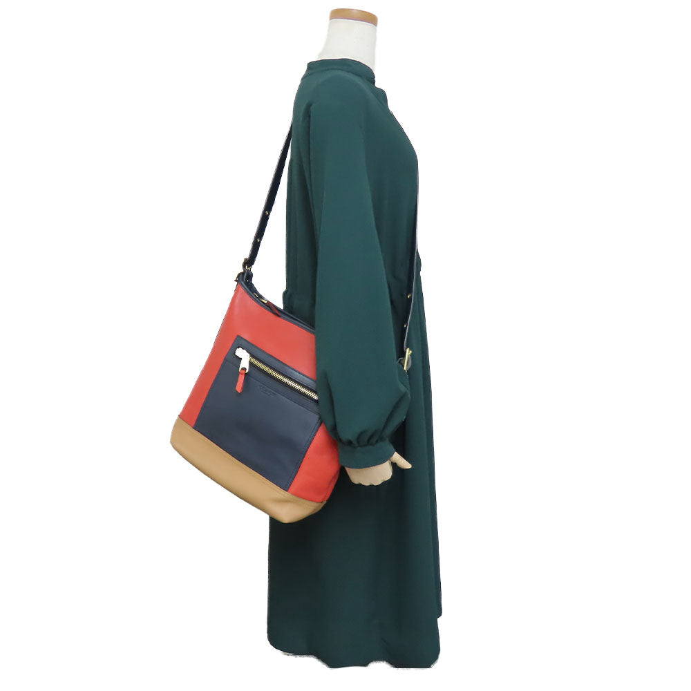 COACH Shoulder Bag 19995 leather multicolor Women Used Authentic