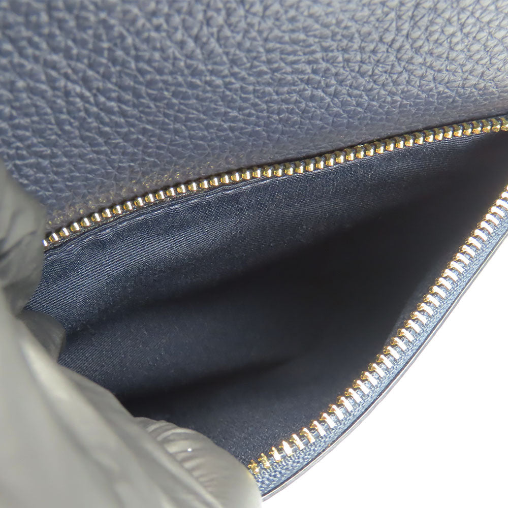 COACH Handbag C6229 leather Navy Casey Satchel Women Used Authentic