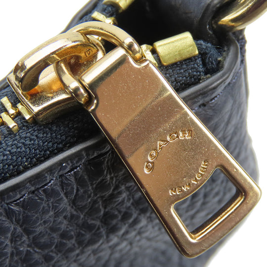 COACH Handbag C6229 leather Navy Casey Satchel Women Used Authentic