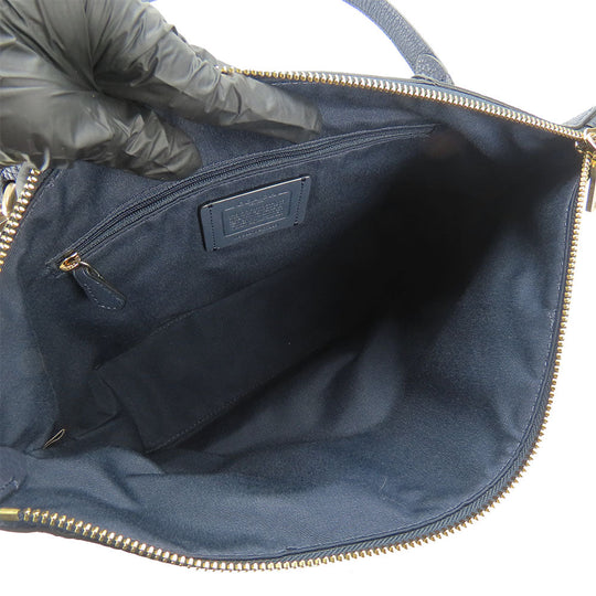 COACH Handbag C6229 leather Navy Casey Satchel Women Used Authentic