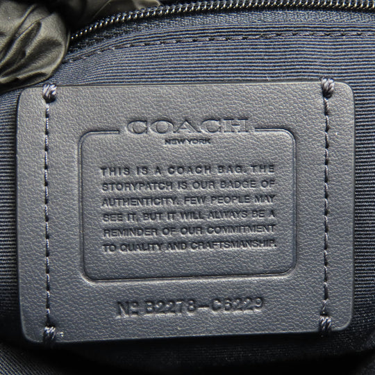 COACH Handbag C6229 leather Navy Casey Satchel Women Used Authentic