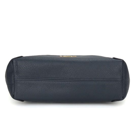 COACH Handbag C6229 leather Navy Casey Satchel Women Used Authentic