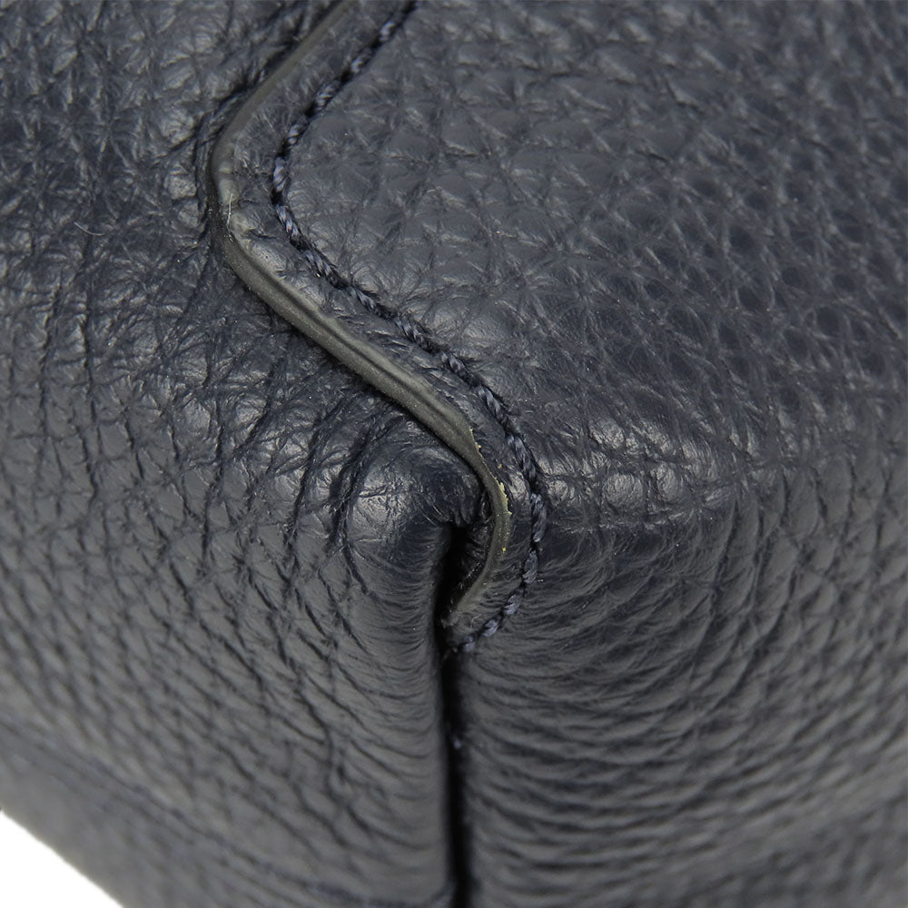 COACH Handbag C6229 leather Navy Casey Satchel Women Used Authentic