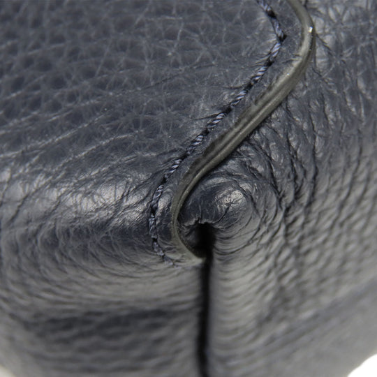 COACH Handbag C6229 leather Navy Casey Satchel Women Used Authentic