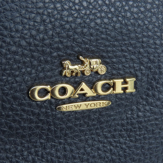 COACH Handbag C6229 leather Navy Casey Satchel Women Used Authentic