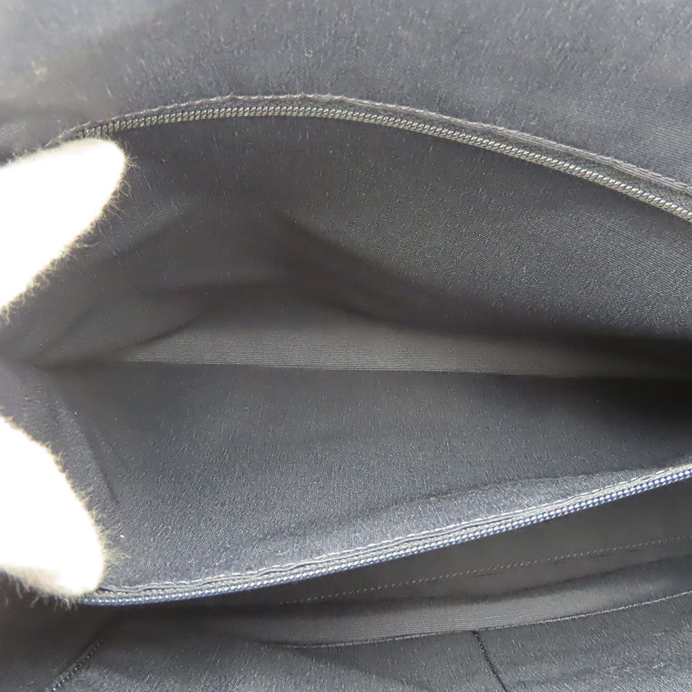 COACH Tote Bag F79608 leather Navy Women Used Authentic