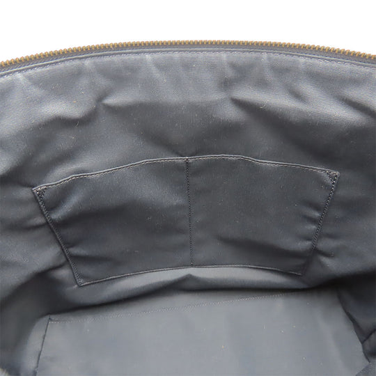 COACH Tote Bag F79608 leather Navy Women Used Authentic