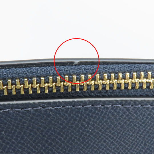 COACH Tote Bag F79608 leather Navy Women Used Authentic