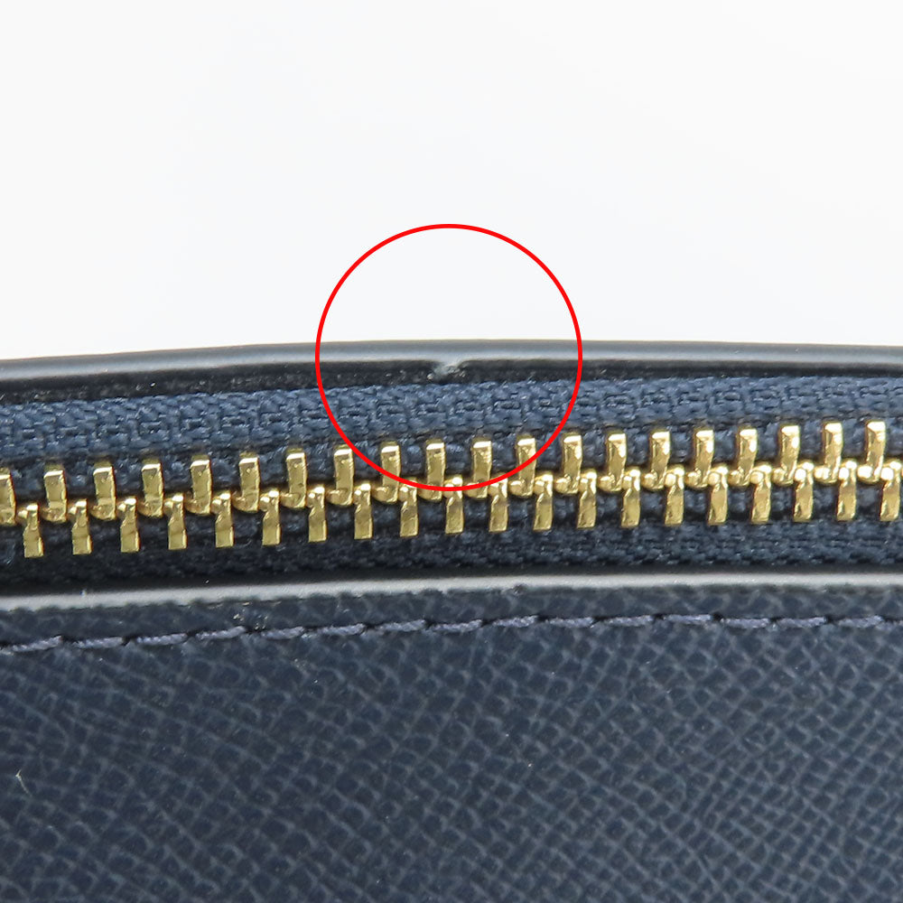 COACH Tote Bag F79608 leather Navy Women Used Authentic