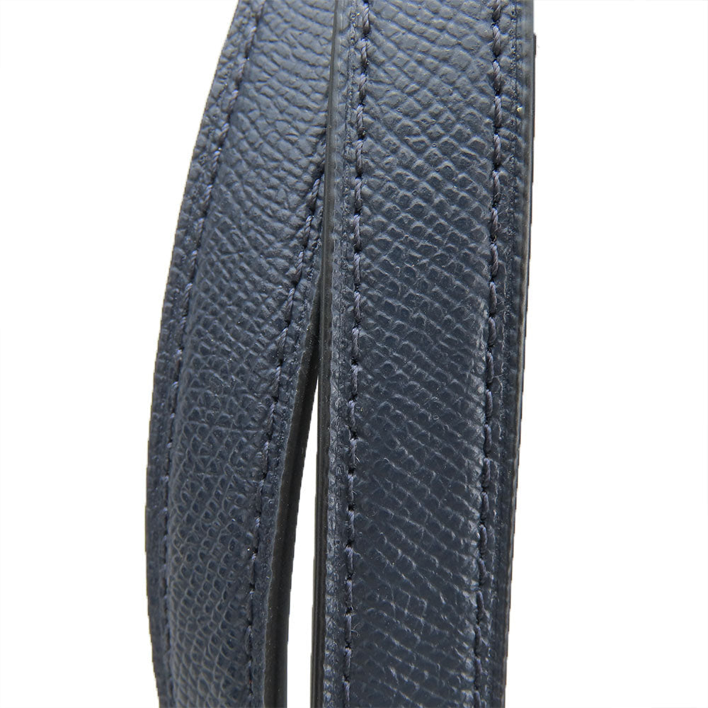 COACH Tote Bag F79608 leather Navy Women Used Authentic