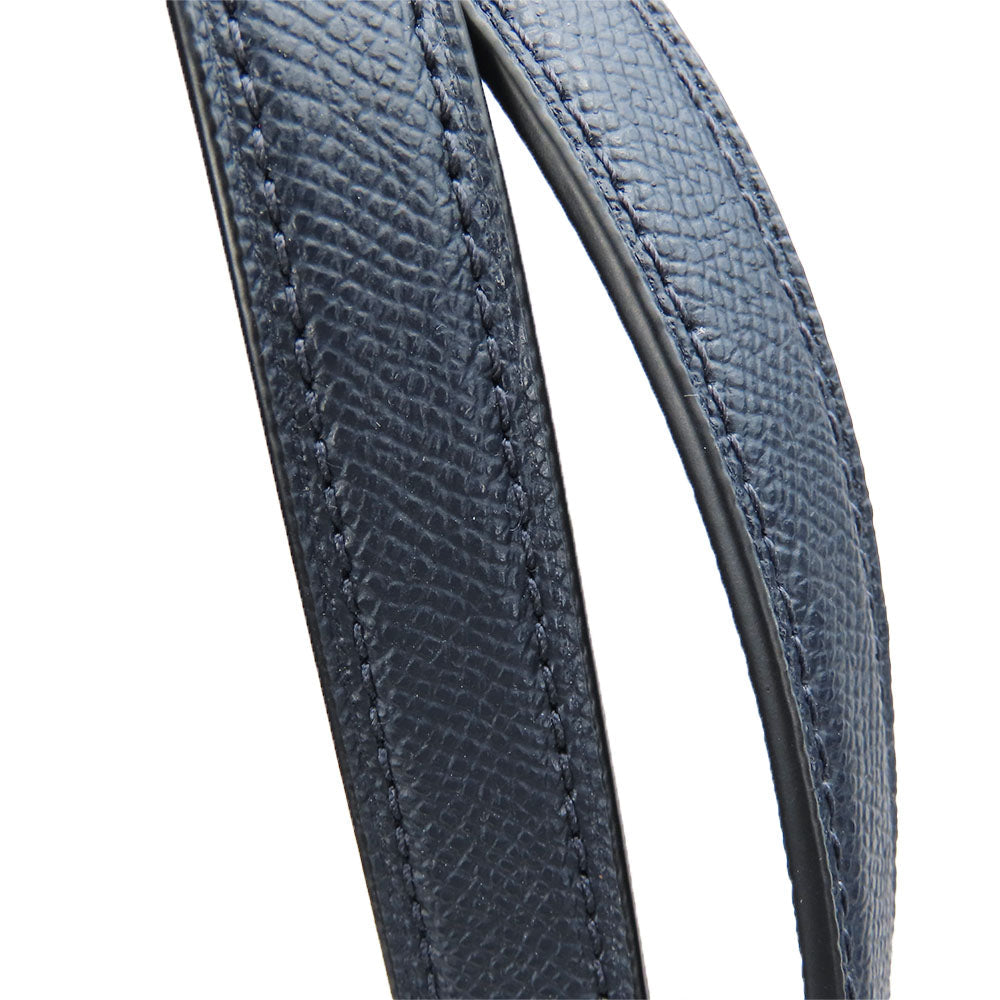 COACH Tote Bag F79608 leather Navy Women Used Authentic