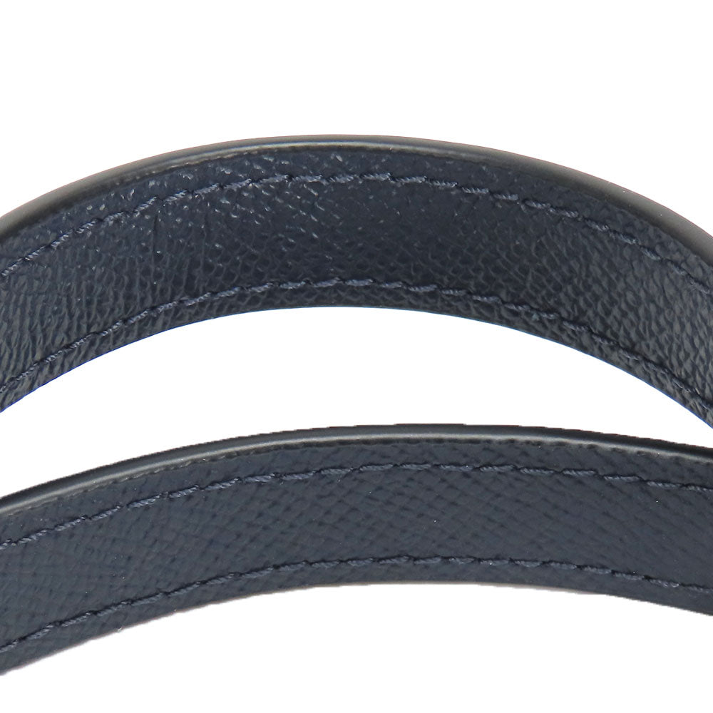 COACH Tote Bag F79608 leather Navy Women Used Authentic