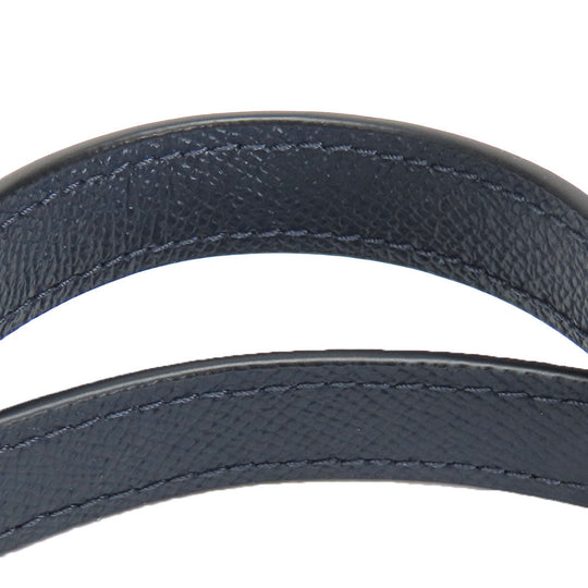 COACH Tote Bag F79608 leather Navy Women Used Authentic