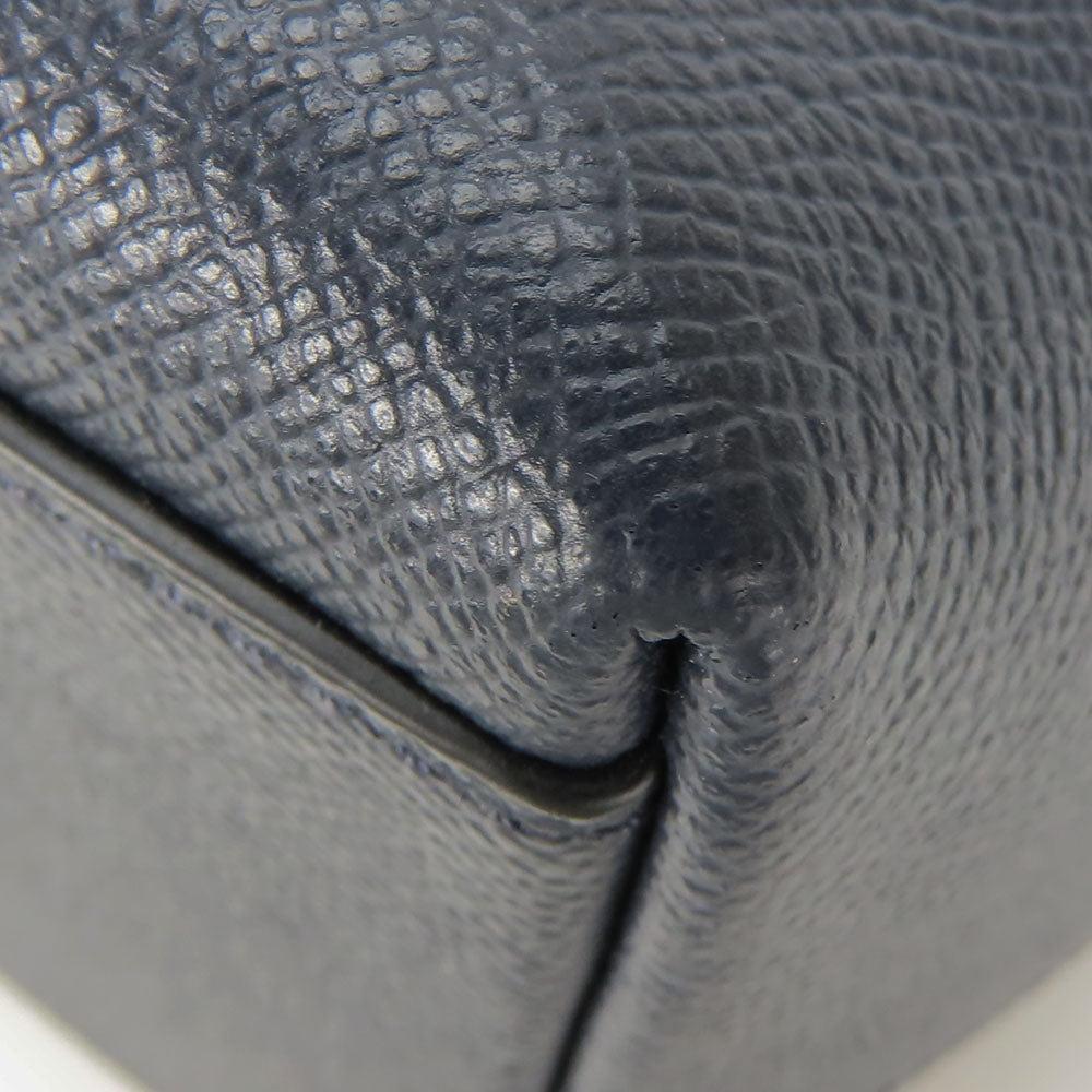 COACH Tote Bag F79608 leather Navy Women Used Authentic