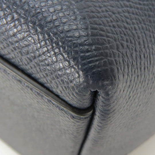 COACH Tote Bag F79608 leather Navy Women Used Authentic