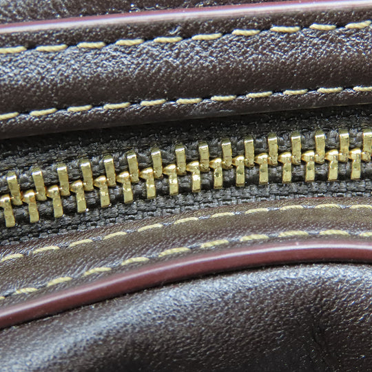 COACH Tote Bag F57612 Canvas, Leather Brown Women Used Authentic