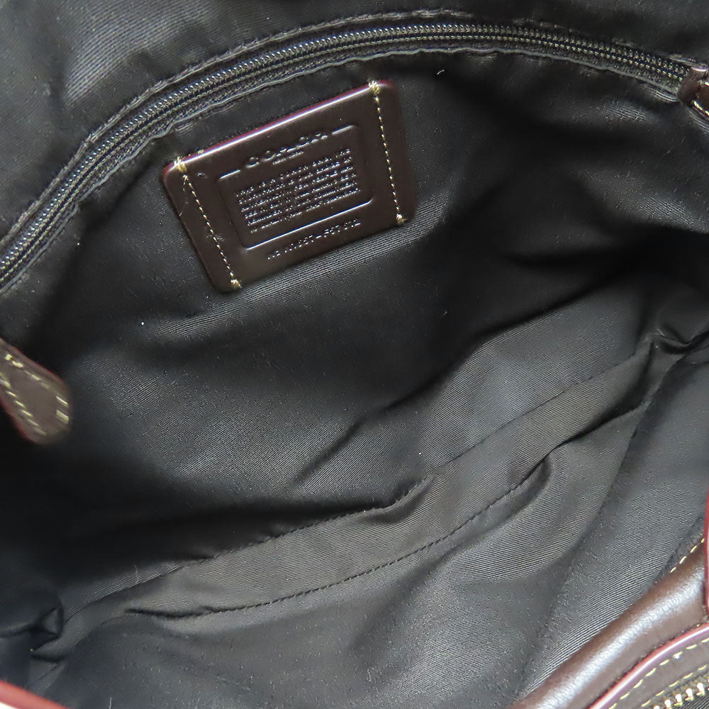 COACH Tote Bag F57612 Canvas, Leather Brown Women Used Authentic