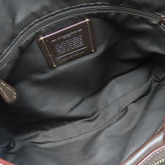 COACH Tote Bag F57612 Canvas, Leather Brown Women Used Authentic