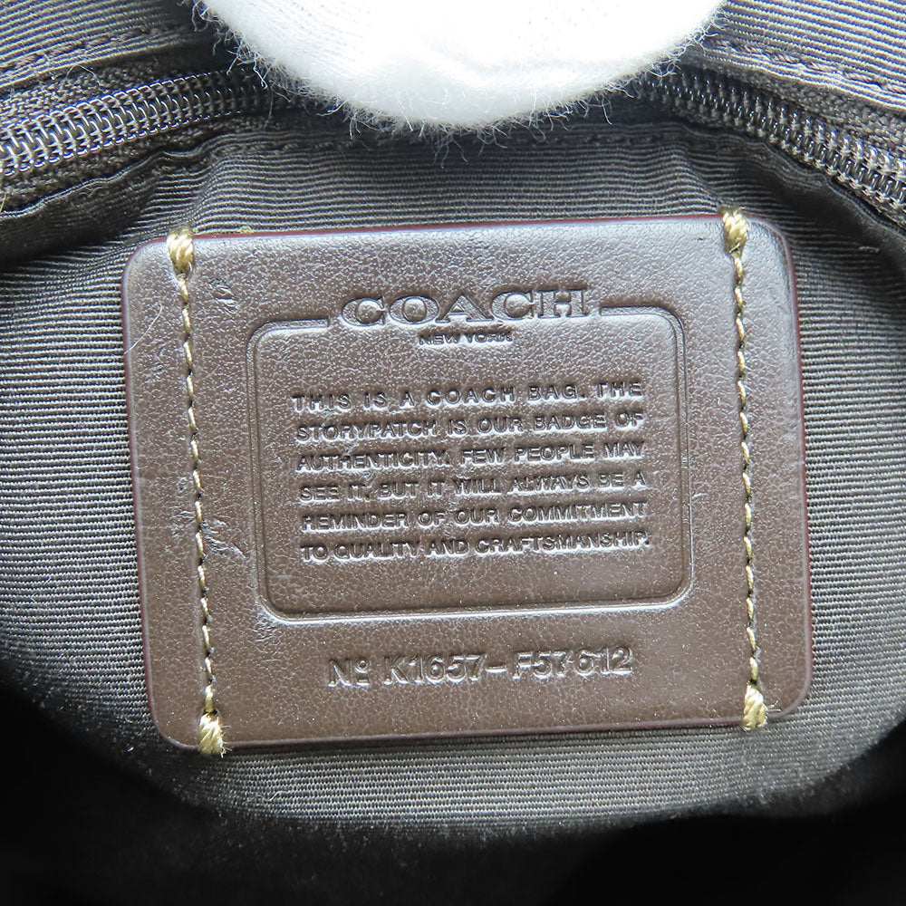 COACH Tote Bag F57612 Canvas, Leather Brown Women Used Authentic