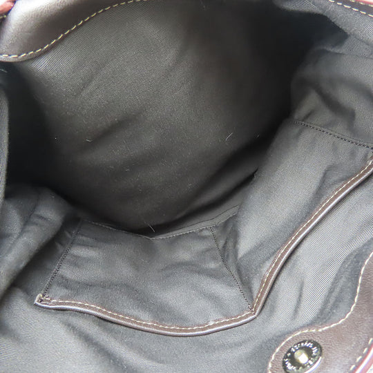 COACH Tote Bag F57612 Canvas, Leather Brown Women Used Authentic