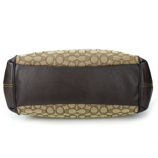 COACH Tote Bag F57612 Canvas, Leather Brown Women Used Authentic