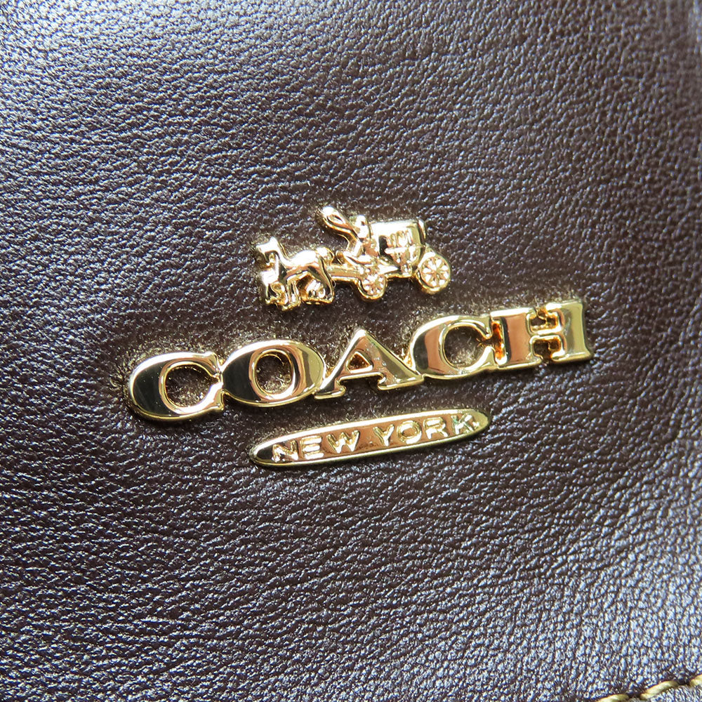 COACH Tote Bag F57612 Canvas, Leather Brown Women Used Authentic