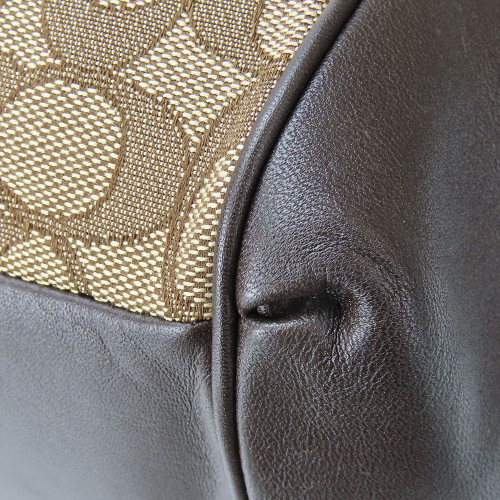 COACH Tote Bag F57612 Canvas, Leather Brown Women Used Authentic