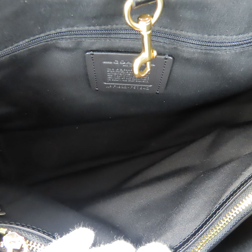COACH Tote Bag F57842 Leather, PVC black Women Used Authentic