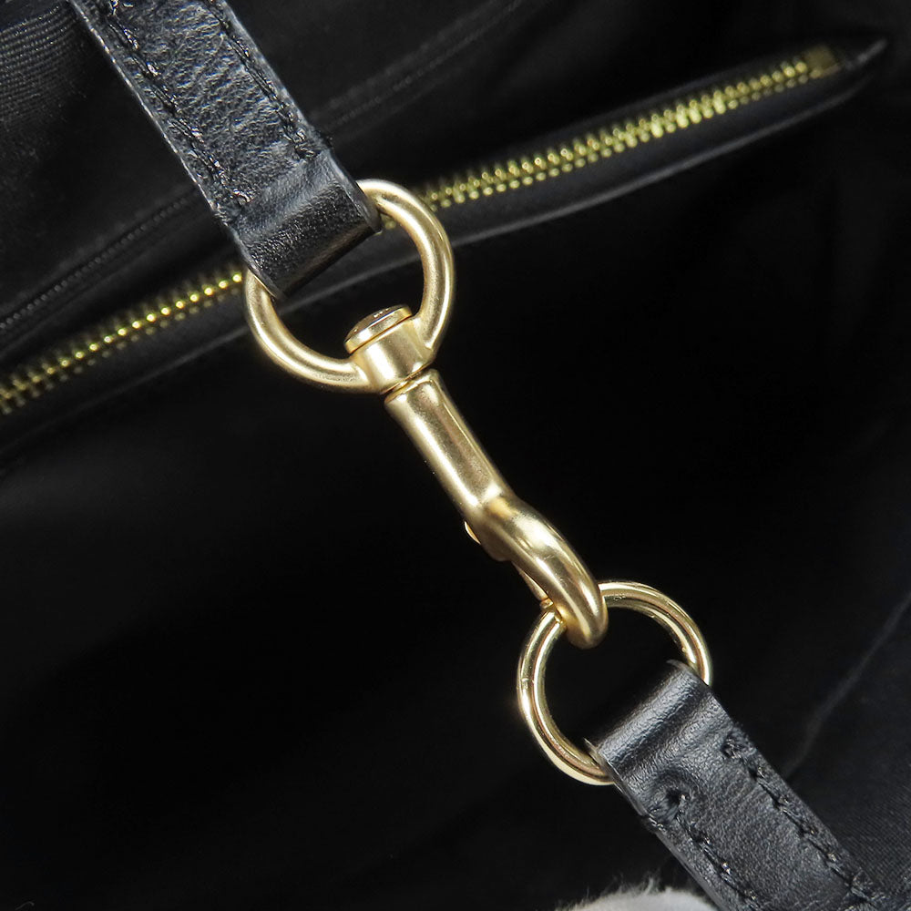 COACH Tote Bag F57842 Leather, PVC black Women Used Authentic