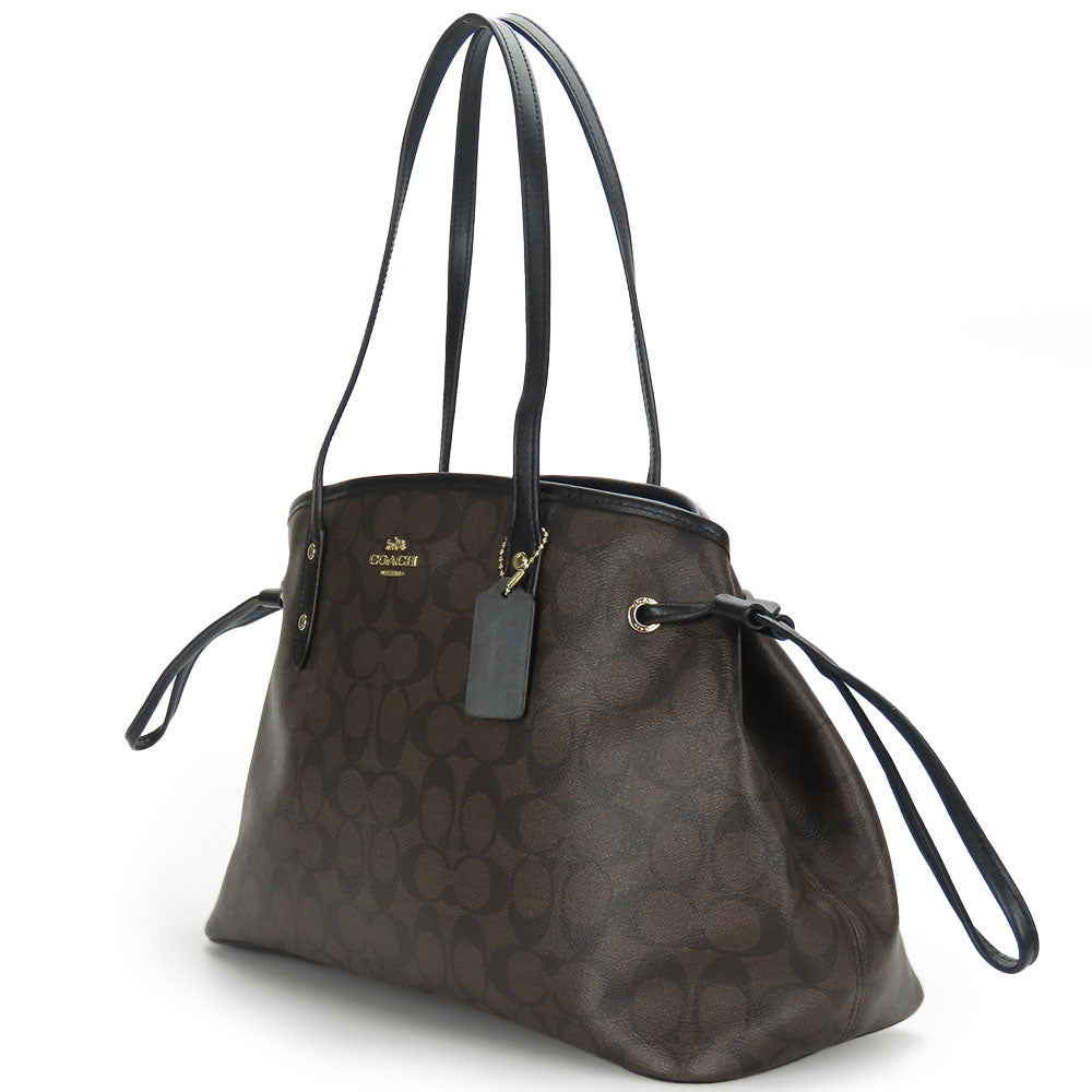 COACH Tote Bag F57842 Leather, PVC black Women Used Authentic