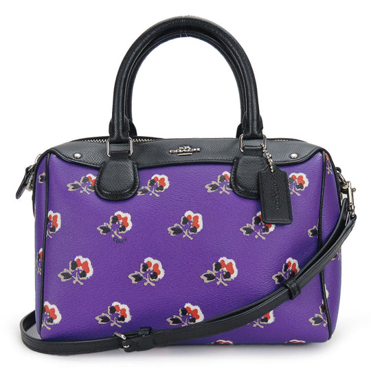 COACH Handbag F55464 Leather, PVC purple Women Used Authentic