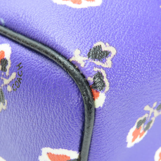 COACH Handbag F55464 Leather, PVC purple Women Used Authentic