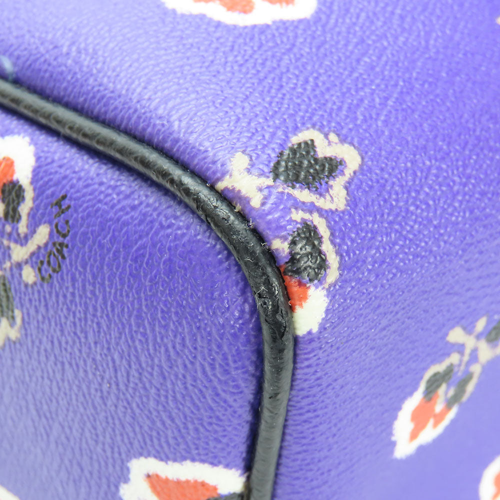 COACH Handbag F55464 Leather, PVC purple Women Used Authentic