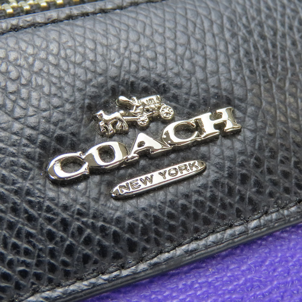 COACH Handbag F55464 Leather, PVC purple Women Used Authentic