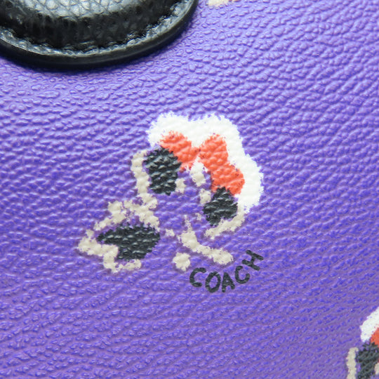 COACH Handbag F55464 Leather, PVC purple Women Used Authentic