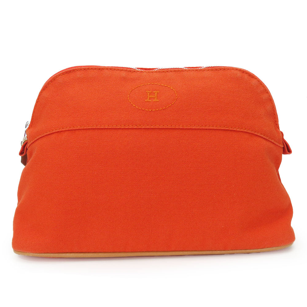 HERMES Pouch Cotton canvas Orange Bored