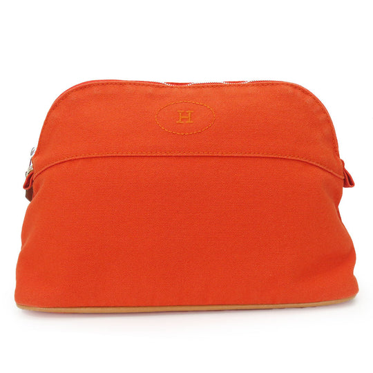 HERMES Pouch Cotton canvas Orange Bored