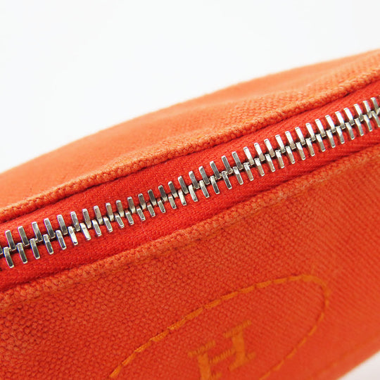 HERMES Pouch Cotton canvas Orange Bored