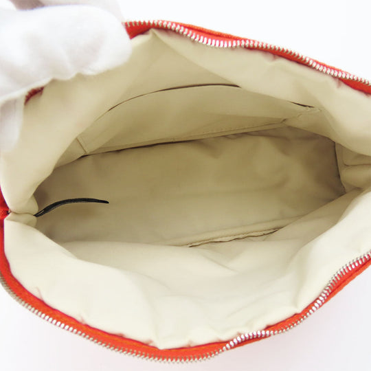 HERMES Pouch Cotton canvas Orange Bored