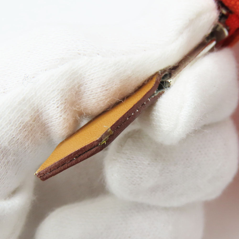 HERMES Pouch Cotton canvas Orange Bored