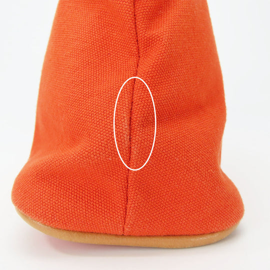 HERMES Pouch Cotton canvas Orange Bored