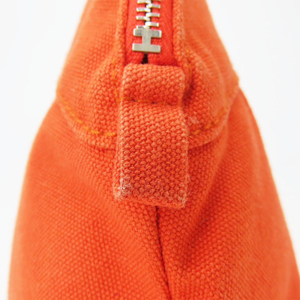 HERMES Pouch Cotton canvas Orange Bored