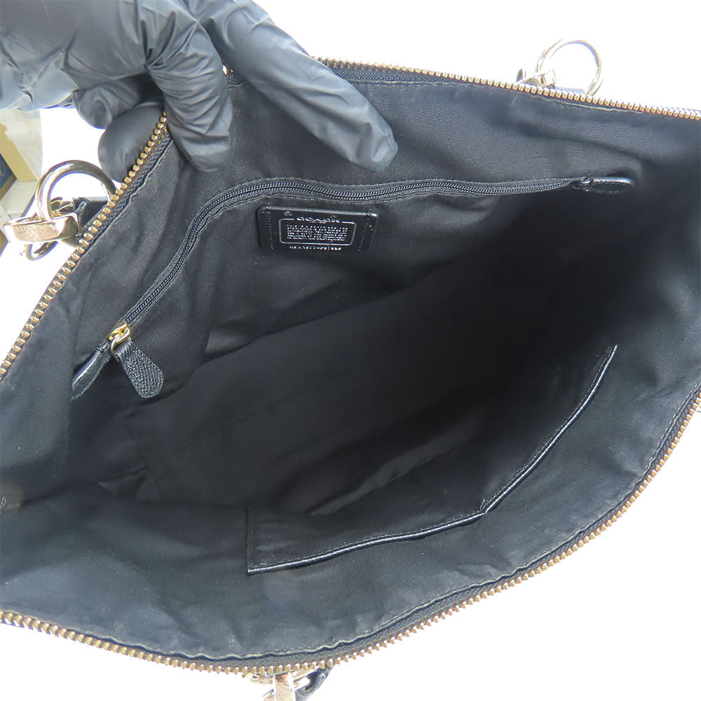 COACH Tote Bag F57526 leather black Women Used Authentic